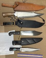 Lot of 3 Fixed Blade Bowie Style Knives, with sheath Marbles, DKOnly, Cold Steel picture