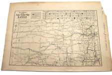 Kansas Auto Trails Map Rand McNally Commercial Atlas - 20.5 x 14