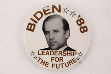 Joe Biden 1988 Presidential Campaign Button Leadership for The Future Face picture