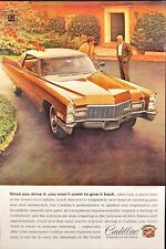 Cadillac Motor Car Division Vintage Print Ad 1968 picture