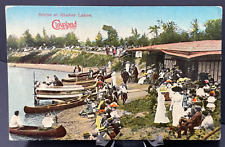 Postcard Ohio Cleveland Sixth City Scene at Shaker Lakes Canoe Unposted picture