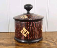 Vintage Sindh Handpainted Hand Turned Lacquerware  Wood Spice Box Pakistan picture