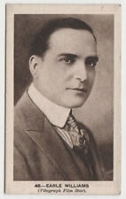 Earle Williams 1923 B Morris & Sons Film Star Tobacco Card #48 picture