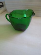 Vintage Anchor Hocking Forest Green Cream Fire King MCM 1950-1954  picture
