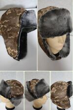 Men's hat with earflaps made of faux fur camouflage ZSU Ukraine 2023  Winter new picture