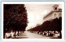 RPPC  HAVANA, CUBA ~ Street Scene PASEO de MARTI o PRADO c1930s-40s  Postcard picture