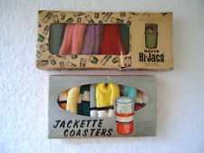 Vintage Lot Of 2 Boxes Of Fabric Type Of Coasters Davis Hi-Jacs & Dan Dee Import picture