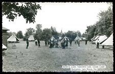 HAWKESTONE Ontario 1950s Lake Simcoe Toronto Girl Guide Camp Real Photo Postcard picture