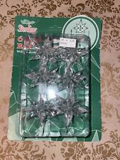 Vintage Sterling Christmas Tree Light Add-On Reflectors Large 3D Stars Set Of 6 picture