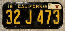1941 California License Plate With WWII 