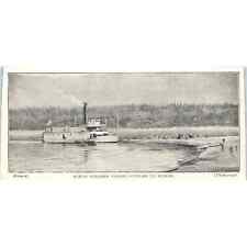 Yukon Steamer Taking Supplies to Miners 1897 Victorian Photo AE9-TS7 picture