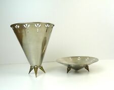 RARE POSTMODERN 80S SET OF CHAMPAGNE COOLER & BOWL BY PHILLIPE STARK FOR ALESSI picture