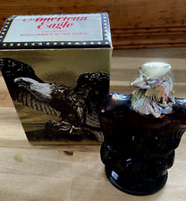 Vintage 70s Avon Amber Glass Eagle Bottle  After Shave picture