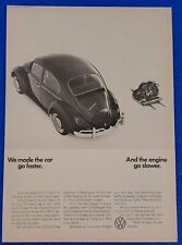 1966 VOLKSWAGEN BUG / BEETLE ORIGINAL VW PRINT AD 