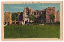 Radford Virginia c1940's High School Building, vintage car picture