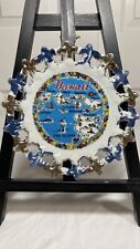 RETRO SOUVENIR HAWAII PLATE ISLANDS THE ALOHA STATE BLUE PIERCED JAPAN 6 INCHES picture