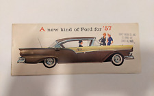 Vintage Original 1957 Ford  Dealer Sales Brochure A New Kind of Ford For '57 picture