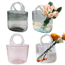 Handbag Shape Clear Glass Vases Flower ArrangementFish Bowl Flower Vase picture