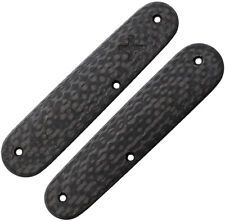 Flytanium Victorinox Cadet Black & Grey Carbon Fiber Knife Handle Scales picture