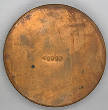 Antique Copper Storage Container With Punch Stamp picture