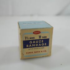 Vintage Bay's Gauze Bandage Advertising Box Parke Davis & Co 10 Yards Medicine picture