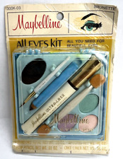 RARE 60s or 70s VTG Maybelline All Eyes Kit Makeup Palette Mascara Set NOS Read picture