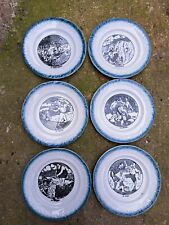 Olympic Games Arriving Lot of 6 plates VINTAGE Faience GIVORS FRANCE / RARE picture