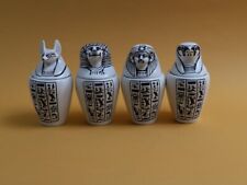 Authentic Canopic Jars of the Sons of Horus, Ancient Egyptian Artifact Stone picture