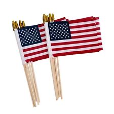 12 Pack Small American Flags on Stick, Small US Flags/Mini American on picture