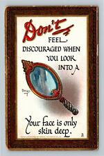 TUCK-TWIGS-KNOCKS-WITTY AND WISE Series-Mirror c1910 Vintage Postcard picture