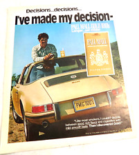 1971 Print Ad Pall Mall Gold 100's Cigarettes I've made my decision Porsche picture