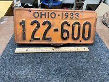 License Plate Tag Vintage Ohio 122 600 1933 Rustic picture