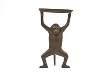 A Early Vintage Cast Metal Standing Monkey Tray picture