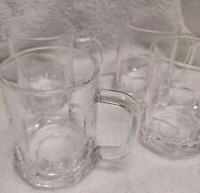 Miniature Glass Beer Mugs. 3in. Clear Glass. New Blinkmax. Set Of 4 picture