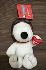 Snoopy Peanuts Valentines Plush Hallmark Flying Ace of Hearts EUC picture