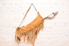Vintage Native American Plains Indian Leather Hide Skin Arrow Quiver Carry Case picture