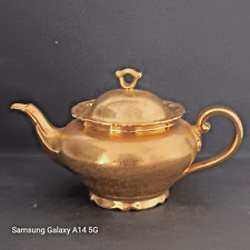 Vtg RARE Osborne China 22K Gold Hand Decorated Porcelain Teapot Floral Pattern picture