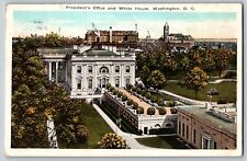 Washington, DC - President's Office and White House - Vintage Postcard - Posted picture