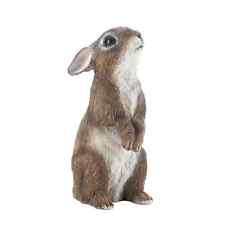Standing Easter Bunny Rabbit Figurine Statue Brown Hand Painted Polyresin 8