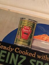 VINTAGE NOS c. 1920 COLORFUL “HEINZ COOKED SPAGETTI” TRAMWAY TROLLEY SIGN picture