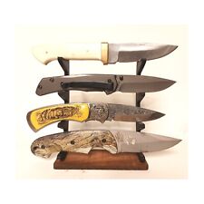Knife Display Stand for 4 medium - larger Knives Gift Sportsman Hunter Collect b picture