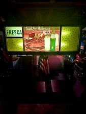 LG VINTAGE LIGHTED FRESCA SODA MENU SIGN CIRCA 1960s VIBRANT COLORS COLLECTOR picture
