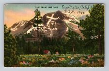 San Mateo CA-California, Mt Tallac, Lake Tahoe, Vintage c1944 Postcard picture