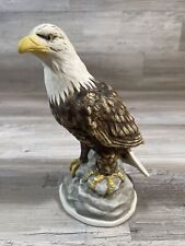 Vintage American Bald Eagle Statue Figurine Majestic Ceramic 7.75” Tall picture