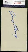 George Meany Jsa Coa Hand Signed 3x5 Index Card Autograph Authenticated picture