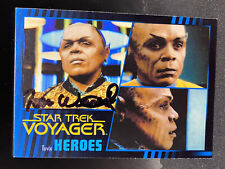 TOM WRIGHT SIGNED STAR TREK VOYAGER CARD, COA (302) picture