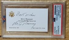 Senator Mitt Romney PSA/DNA Autographed Signed Gold Embossed Business Card picture