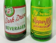 2 Vtg Bottles Park Drive Beverages & Upper 10 Beverages Picks You Up Green Glass picture