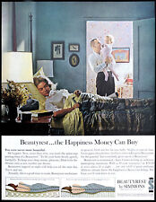 1962 SIMMONS Beautyrest Mattress Family Happiness Money CAN Buy Vtg PRINT AD picture