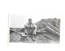 c1940s Whistling Soldier IDENTIFIED WORLD WAR 2 WW2 Snapshot Vintage Snap Vtg picture
